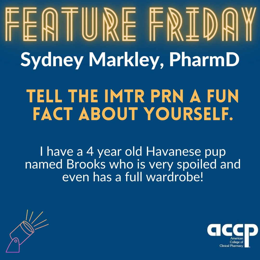 TxpPRN's tweet photo. #FeatureFriday🔦 ✨Sydney Markley is a PGY2 in SOT at Medical University of South Carolina. Please check out her podcast episode on the use of Dr novo belatacept-based immunosuppressive after lung transplantation on the mTOR You Know podcast, available on Apple and Spotify! 🫁💉 https://t.co/fZh1vYuNLB