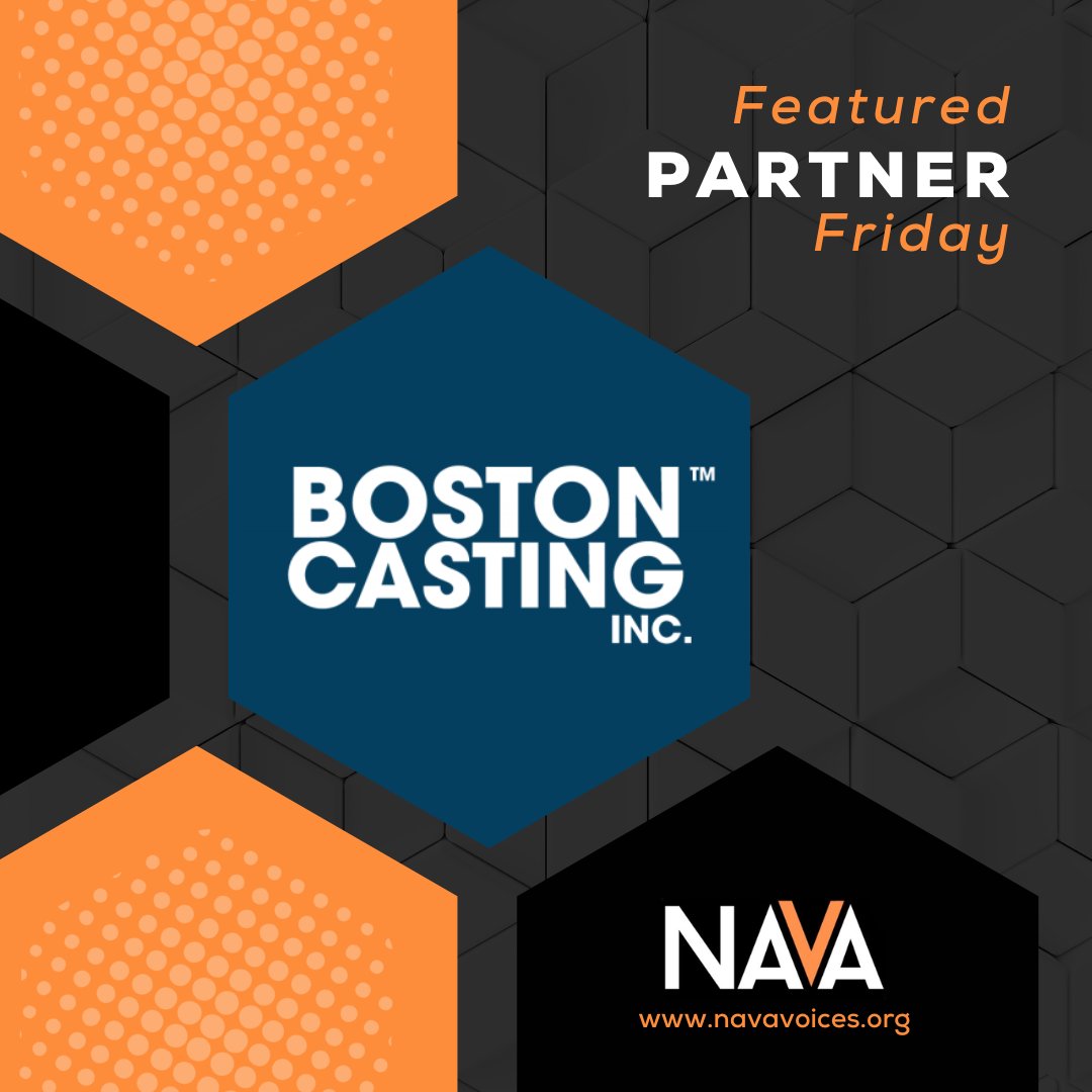 NAVAVOICES's tweet photo. This #FeaturedPartnerFriday we'd like to shoutout @bostoncasting! As a benefit of membership, NAVA members receive 10% off! Thank you @Bostoncasting for supporting NAVA and our members! https://t.co/FDzA8e7KHg