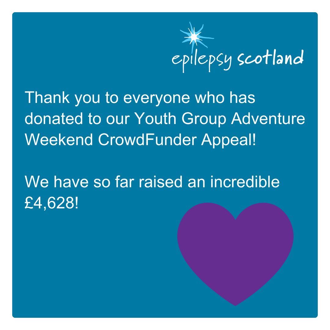 epilepsy_scot's tweet photo. A big thank you to everyone who has donated to our Youth Group Adventure Weekend CrowdFunder Appeal! We have smashed our target and so far raised an incredible £4,628!
You can still donate, by clicking the following link: https://t.co/urD0LtcFtF
#YouthGroups #AdventureWeekend https://t.co/yPfx9x84VH