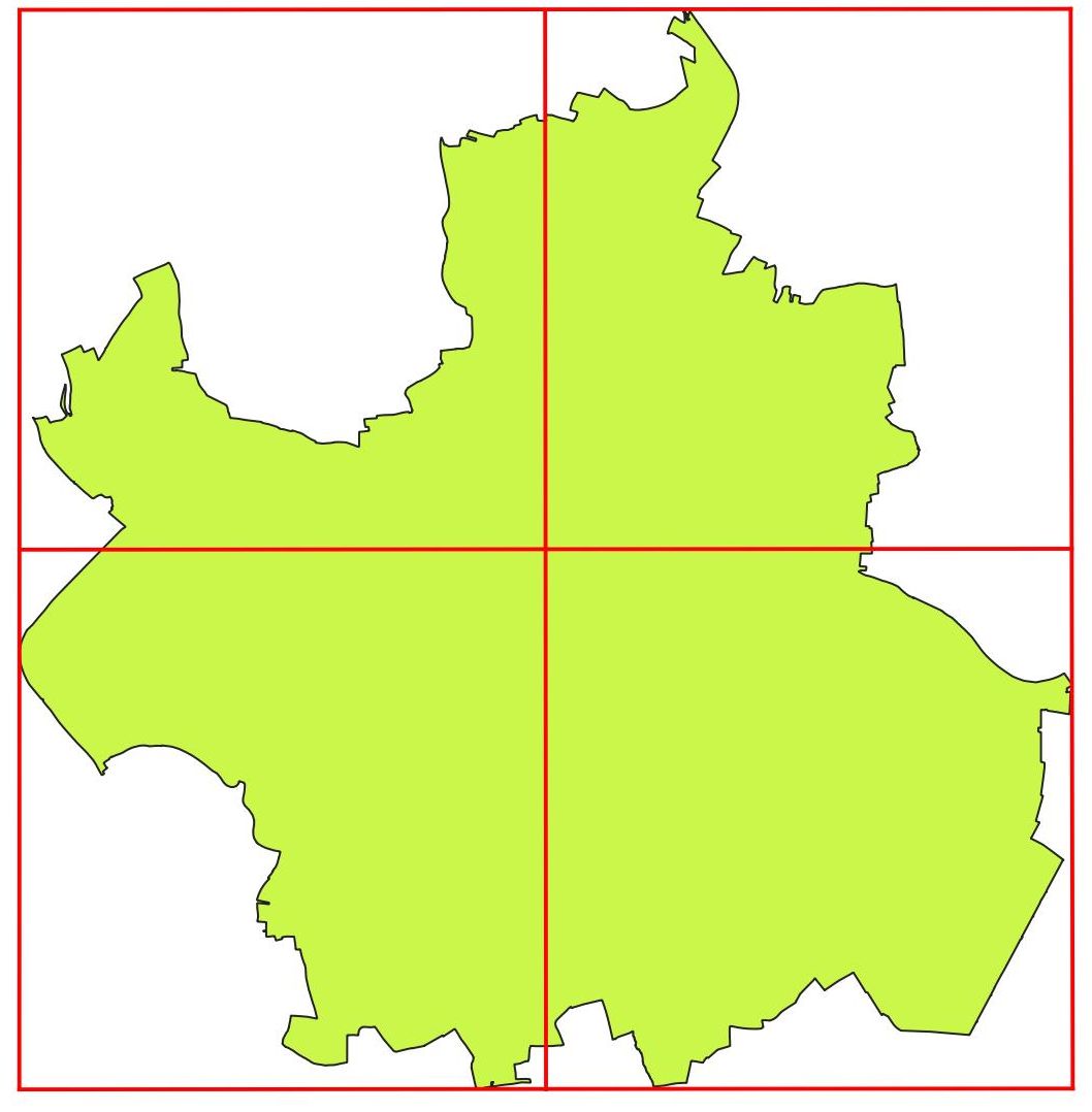 JWiegetritt's tweet photo. (03)-1 #MPTyp 03 ist der Mittelpunkt des Begrenzungsrahmens, dessen Kanten durch die Extrempunkte der Stadt #Regensburg gehen. Die Kanten sind achsparallel zum UTM Koordinatensystem.
Ich kürze diese Methode mit BBOX0 ab, für Boundingbox 0 Grad Drehungswinkel. #MPVDV https://t.co/yUGSCeG19C
