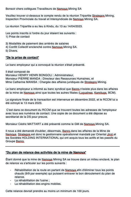 bob56300's tweet photo. Mr luc Nyafé avait pris des engagements, vis a vis des ex #banro, de Mme la ministre @anskalambayi , la société civile du #maniema, sud kivu #rdc.
l'exploitation aurait du commencé en sep 23 et à ce jour tout est à l'arrêt.
les ex banro attendent de reprendre le travail #auplata https://t.co/M6KbyWwvdo