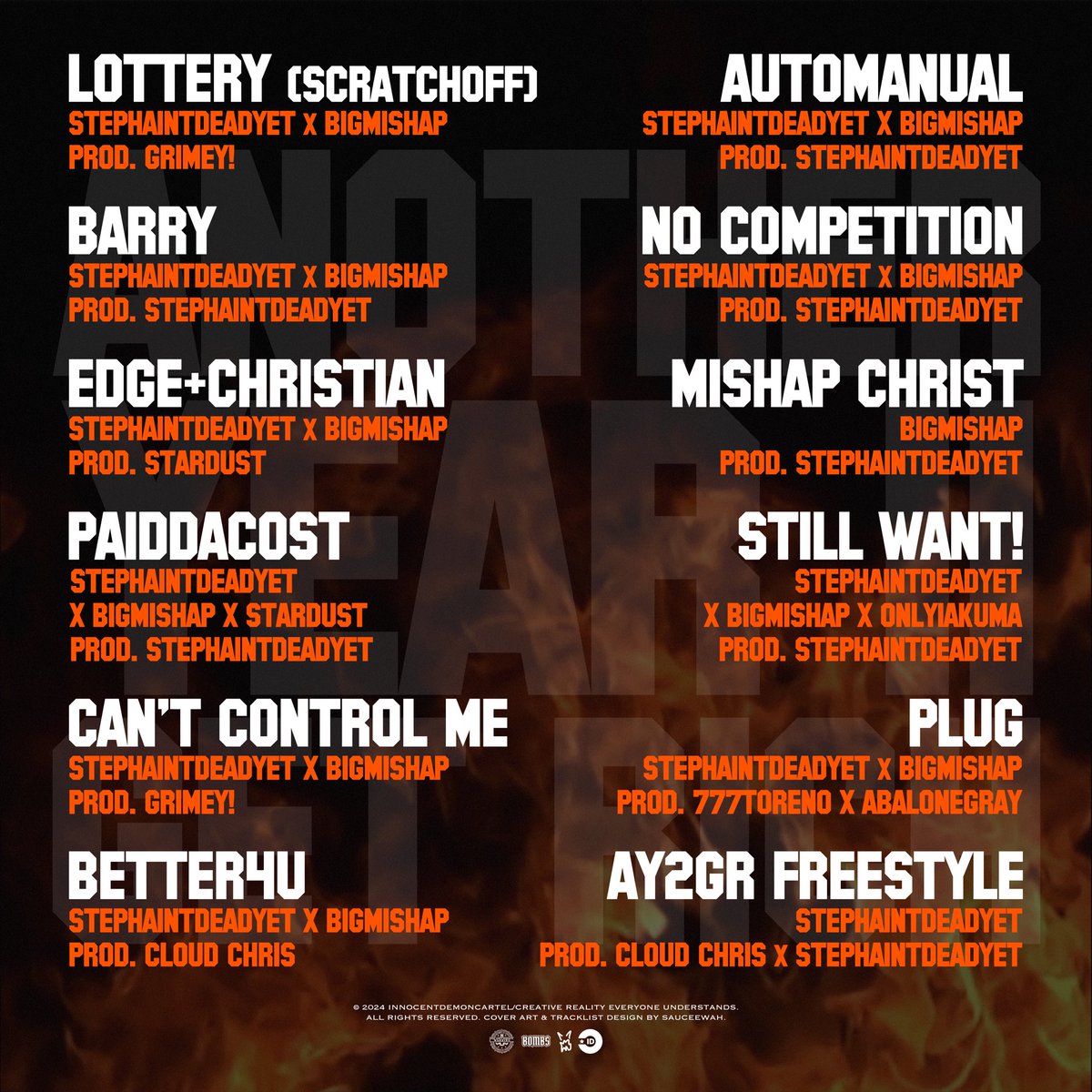 sauceewah's tweet photo. ANOTHER YEAR II GET RICH π¦
with @stephstillalive + @bigmishap πΏ
Official Cover Art + Tracklist Design.
ποΈ - 01/31/24 - #AY2GR https://t.co/8PUEQuLNL4