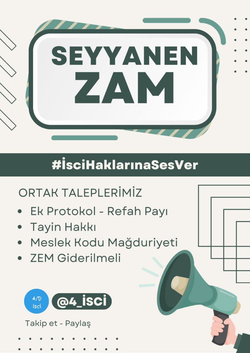 4_isci's tweet photo. Hükmü kalmayan KÇP nin günümüz şartlarına göre revize edilmesi gerekmektedir. İş sözleşmelerinin yürürlük süreleri ve ücret zammı dönemleri dikkate alınarak mali kayıpların telafi edilmesi ek protokol ile mümkündür.#SeyyanenZam #kamuiscilerizamistiyor https://t.co/zjQkJyfRhQ