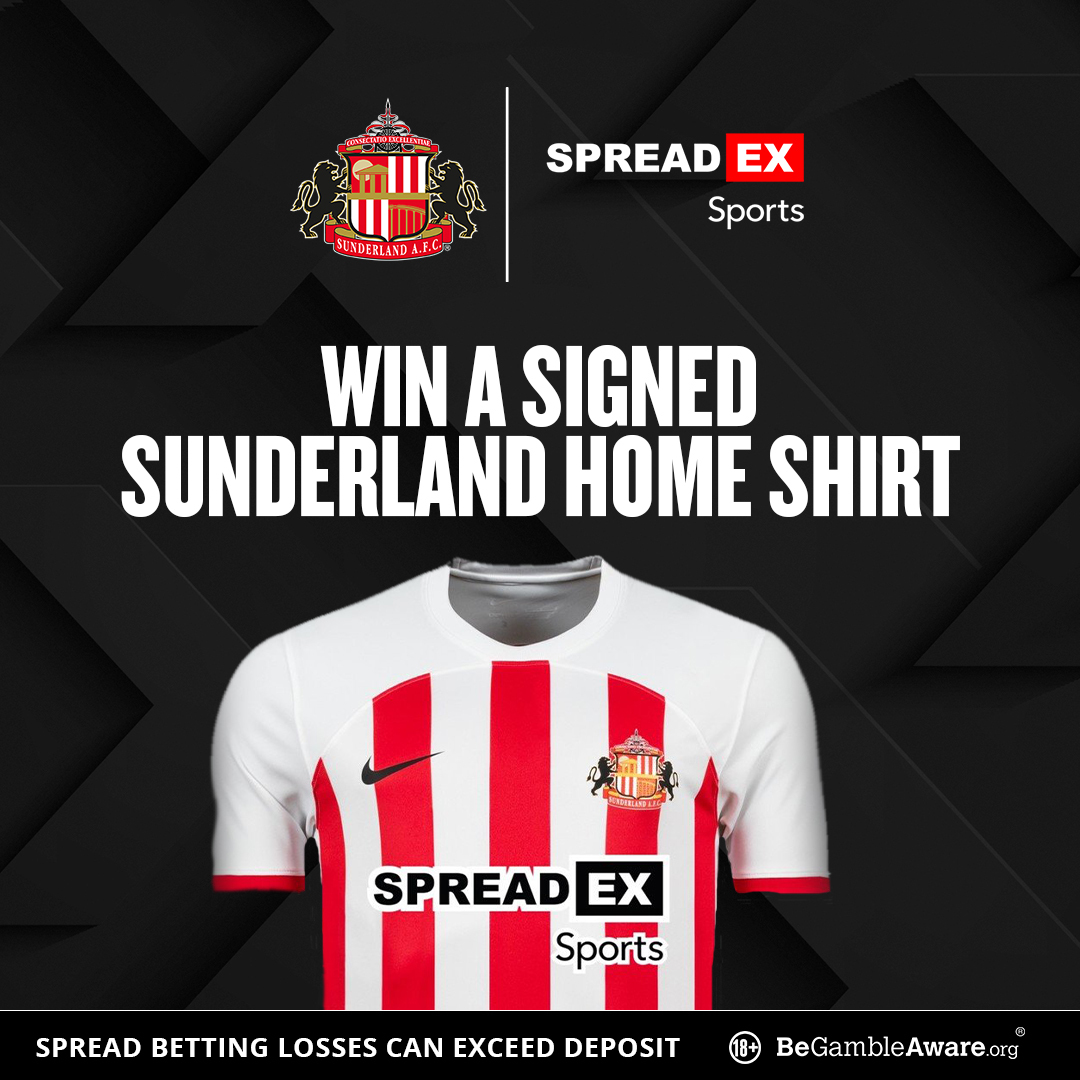 SpreadexSport's tweet photo. How do you fancy the chance to win a signed @SunderlandAFC shirt?! 👕🖋️

For the chance to win🏆

1⃣ Follow us, Repost this post + Tag a mate with the minute you think Sunderland will score their first goal🆚Ipswich!
2⃣ Enter your details in the entry form below⤵️
https://t.co/lcdTKQmmLS

TS&C's Apply🔞