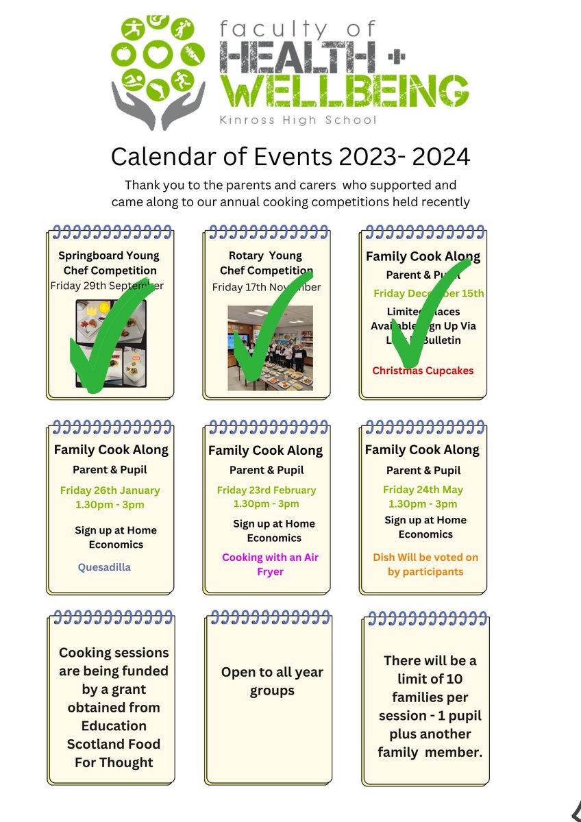 Come along for a fun afternoon of Parent &amp; Pupil cooking together - sign up in HE. #foodforthought  <a href="/EducationScot/">Education Scotland</a>