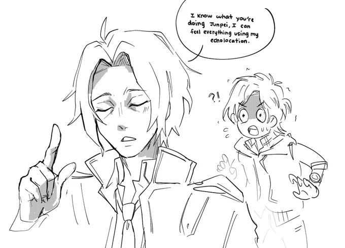 blind man does a bit of trolling in a life-or-death situation

a little doodle of one of my favorite games of all time!!!
It was the best experience when I was young, and an even better one when I replayed it as an adult! 
#zeroescape999 