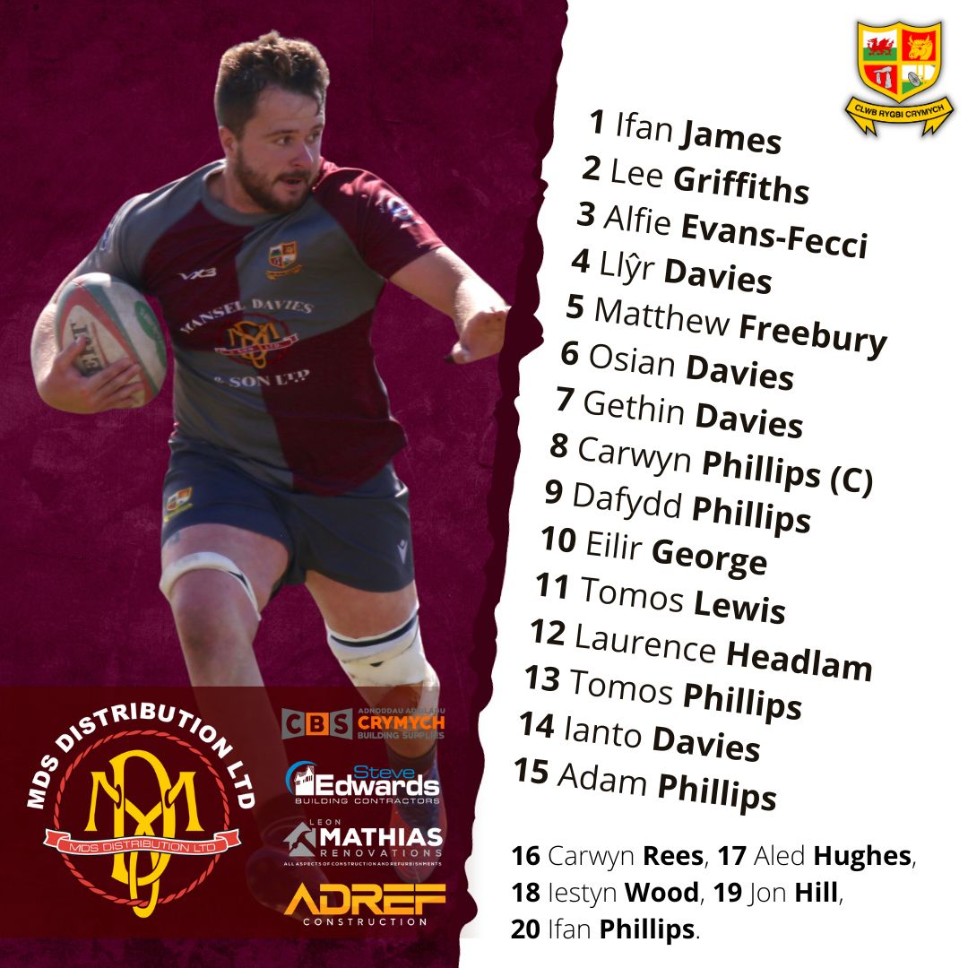 RygbiCrymych's tweet photo. Cyhoeddi'r Tîm | Team Announcement! 🐂🏉

📅 13.01.2024
🆚 @Narberth_RFC 
📍Oddi cartre' | Away
🕝 2:30pm 

Dewch i gefnogi'r bechgyn | Come and support the boys! 👏 https://t.co/2NaZZ8k6Mr