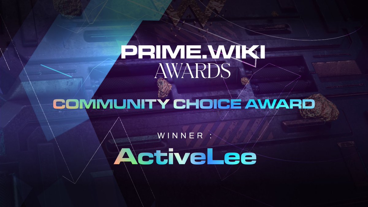 PrimeWiki's tweet photo. Community Choice Award Winner @TheActivelee! It's not a popularity contest, unless you win it! https://t.co/9CEEQL3AoQ