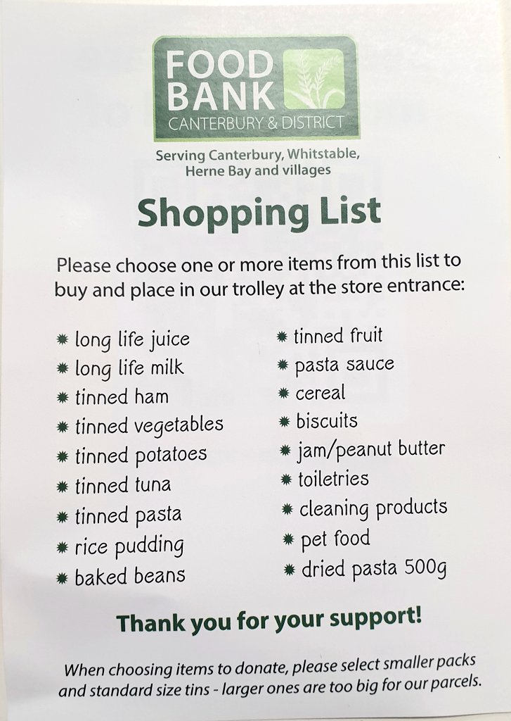 In 2024 MPs should not have to regularly visit their various Food Banks, church crisis help hubs and homeless shelters as though this was absolutely normal. In 1824, perhaps. But if anyone can help my lovely friends at @FoodBankCBury, this is what they need most please: And £££!