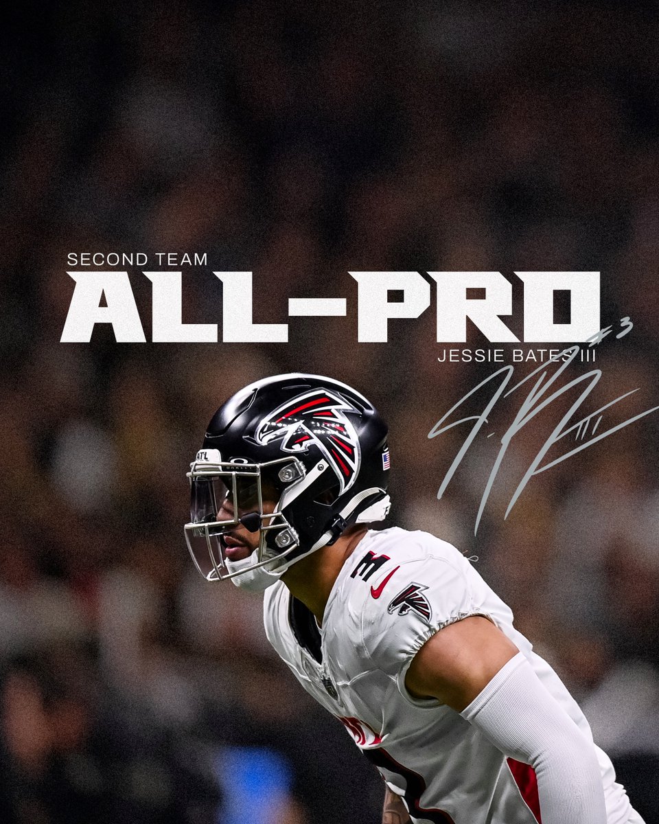 JBIII is AP

<a href="/jlbiii3/">Jessie Bates III</a> has been named Second Team All-Pro!

atlfal.co.nz/2023AllPro