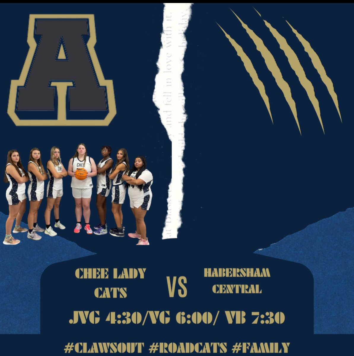 BatsonBBall's tweet photo. It’s GAME DAY! @chee_ladycats hit the road to take on Hab Central. Another big region matchup. I know our kids are ready to compete! @KyleSandy355 @JournalBarrow @MorganErvin9 @saramtidwell @AWardBarrow @APALACHEEAD @northgareport @BTS_Report 
#ClawsOut #RoadCats #Family 😼🏀⛓️🛠️ https://t.co/ZwTPfWtkkk