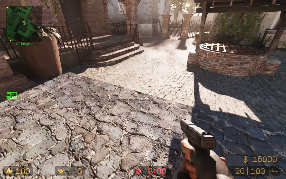 gabefollower's tweet photo. User under nickname "POPO" showcased his results of utilizing NVIDIA RTX Remix tools inside Counter-Strike: Source with AI upscaled PBR and POM textures. https://t.co/yStKVxlxBX