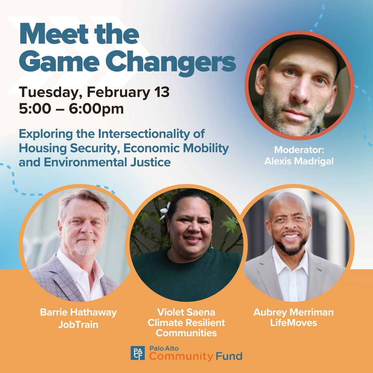 PACF invites you to a virtual panel discussion on Tuesday, February 13 from 5:00-6:00pm to meet and hear from three game-changing 2023 Dave Mitchell Impact Grant recipient organizations: <a href="/LifeMovesOrg/">LifeMoves</a>, <a href="/JobTrain/">JobTrain, Inc.</a> and <a href="/CRCommunities/">Climate Resilient Communities</a>.

Register at: bit.ly/4aNz8Mh