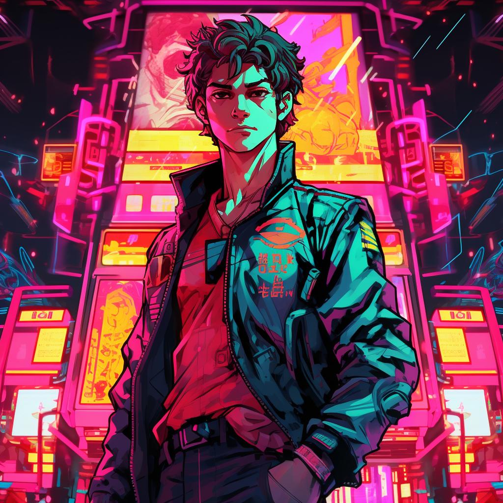 BlacktagonGroup's tweet photo. "Step into a neon-streaked time warp 🕹️💥 and unleash your gaming nostalgia with this vibrant retro arcade game character sketch. 🌟✨"#Blacktagon #CreativityAtItsBest #InnovationUnleashed https://t.co/Q1LvGb1zyZ