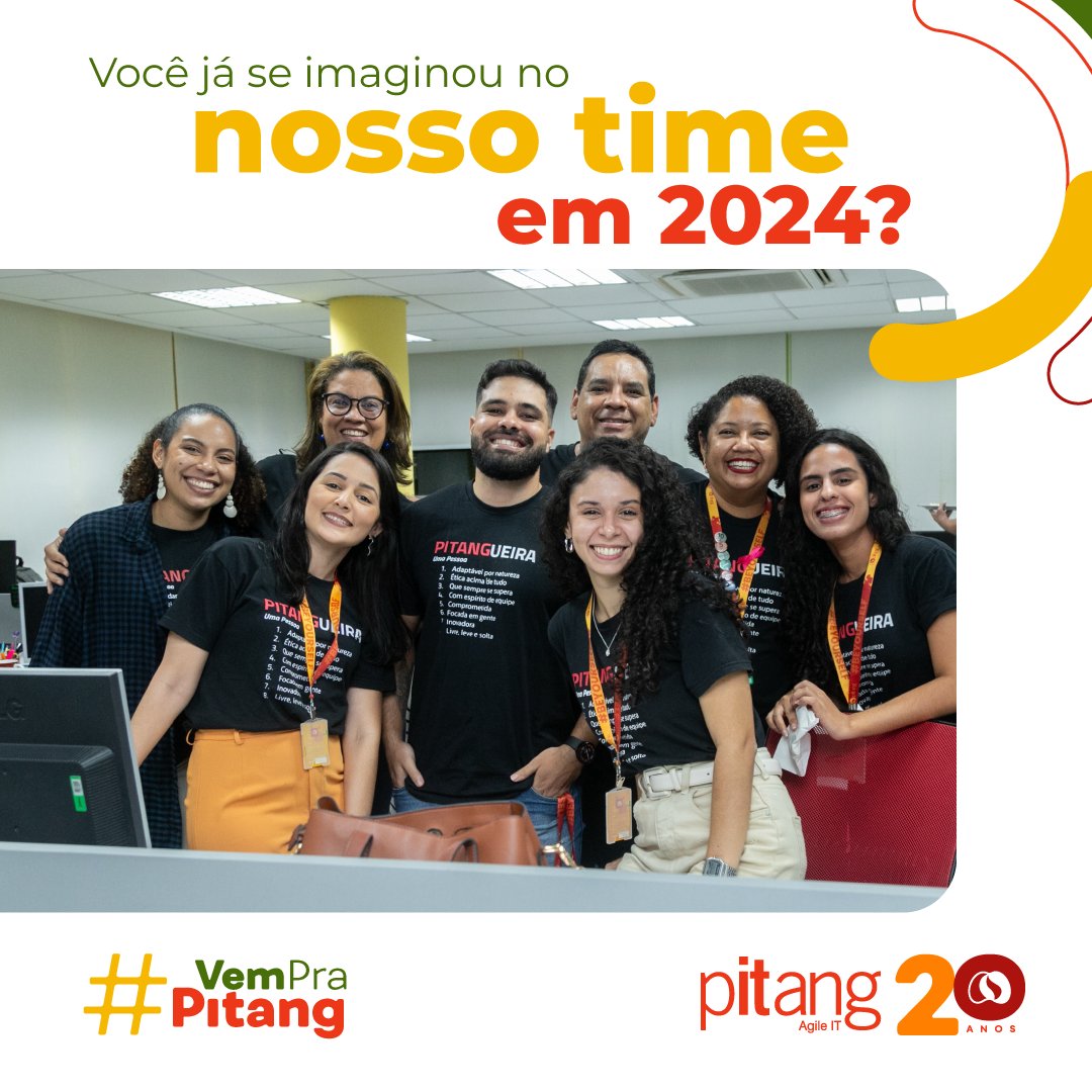 Quer se tornar uma Pessoa Pitangueira em 2024? Temos diversas vagas disponíveis e uma pode ser a sua cara! 

🔗 Conheça as oportunidades disponíveis em pitang.inhire.app/vagas Estamos esperando sua candidatura!