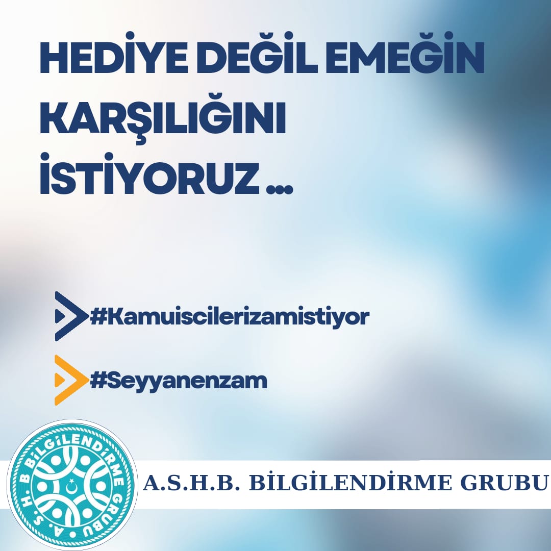 aslan_idiris's tweet photo. #kamuiscilerizamistiyor 
#Seyyayenzam

@tcbestepe 
@MahinurOzdemir 
@isikhanvedat 
@tcailesosyal 
@csgbakanligi 
@dbdevletbahceli https://t.co/nfdED0OBG1