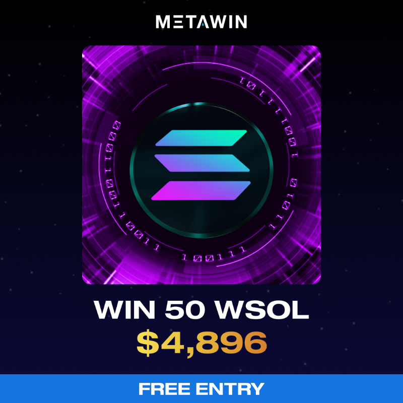 MetaWin's tweet photo. We have another massive week lined up!

Compete for your share of $100k+ in daily Crypto prizes! 

Grab your FREE ENTRIES today ➡️ https://t.co/B0IOH7JPYr