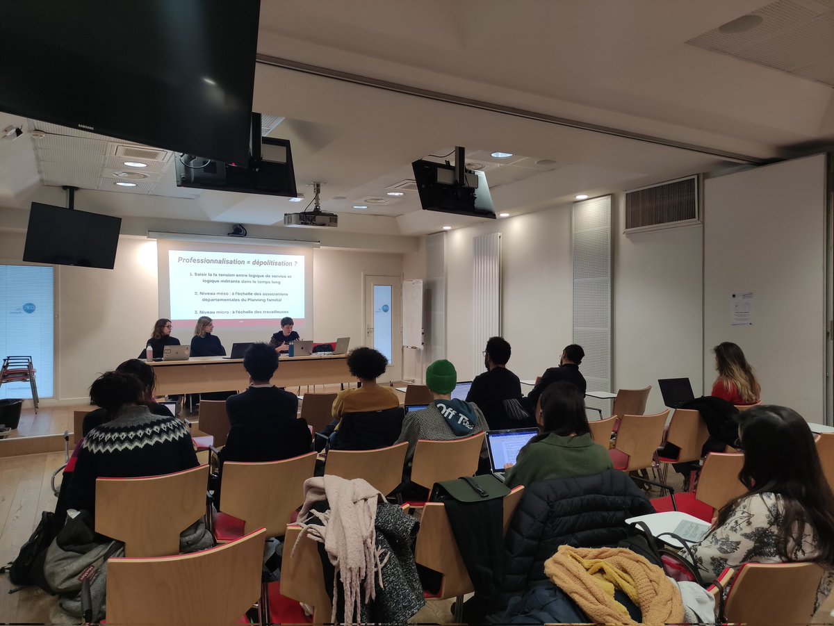 Le séminaire du RT34 reprend ! Aujourd'hui, Alice Romerio a présenté son livre Le travail féministe, avec une discussion menée par Anne-Cécile Caseau et <a href="/mathguellier/">Mathilde Guellier</a>