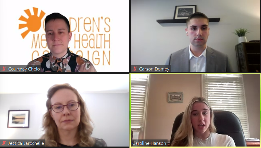 Youth advocates Carson Domey and Caroline Hanson share their personal experiences and the need to provide all students with the information, skills, and resources they need to protect and maintain their #mentalhealth. cc: <a href="/kidsMHmass/">CMHC</a>