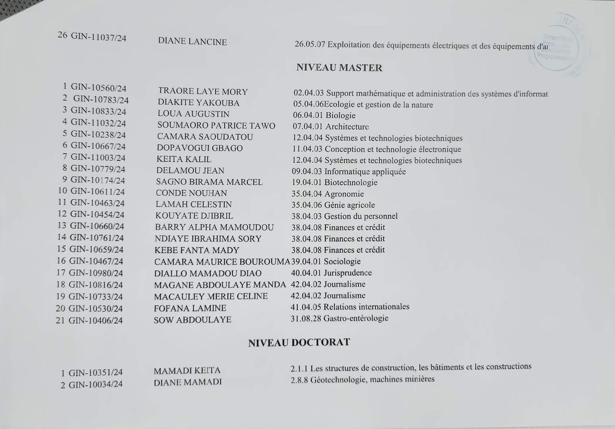 etudiantguineen's tweet photo. Liste d'Attente pour la Bourse d'Études en Russie 2024-2025

Les candidats figurant sur les listes d'attente pour la Bourse d'Études en Russie pour l'année académique 2024-2025 sont priés de rester attentifs aux alertes en cas de désistements.

#Snabe #Guinee #etudiantguineen https://t.co/5KZjzuR9WP