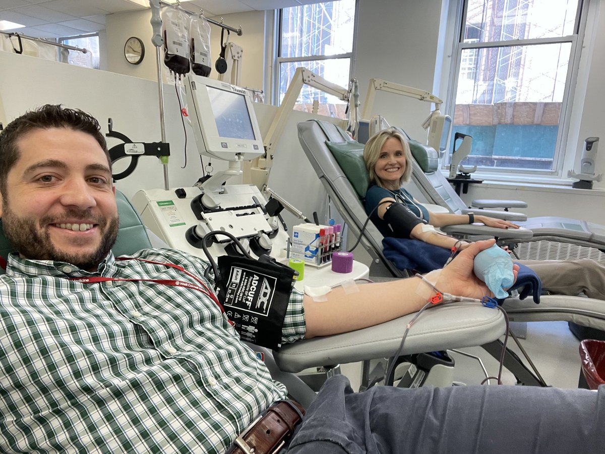 Melissa Cushing (@cushing_melissa) on Twitter photo Blood shortages in NYC! Please donate this weekend. My colleague <a href="/RADeSimone/">Rob DeSimone</a> and I donated this morning <a href="/NYBloodCenter/">NY Blood Center</a> to save lives. <a href="/WeillCornell/">Weill Cornell Medicine</a> <a href="/nyphospital/">NewYork-Presbyterian</a> <a href="/WCMCPathology/">Weill Cornell Medicine Pathology</a> Blood shortages in NYC! Please donate this weekend. My colleague <a href="/RADeSimone/">Rob DeSimone</a> and I donated this morning <a href="/NYBloodCenter/">NY Blood Center</a> to save lives. <a href="/WeillCornell/">Weill Cornell Medicine</a> <a href="/nyphospital/">NewYork-Presbyterian</a> <a href="/WCMCPathology/">Weill Cornell Medicine Pathology</a>