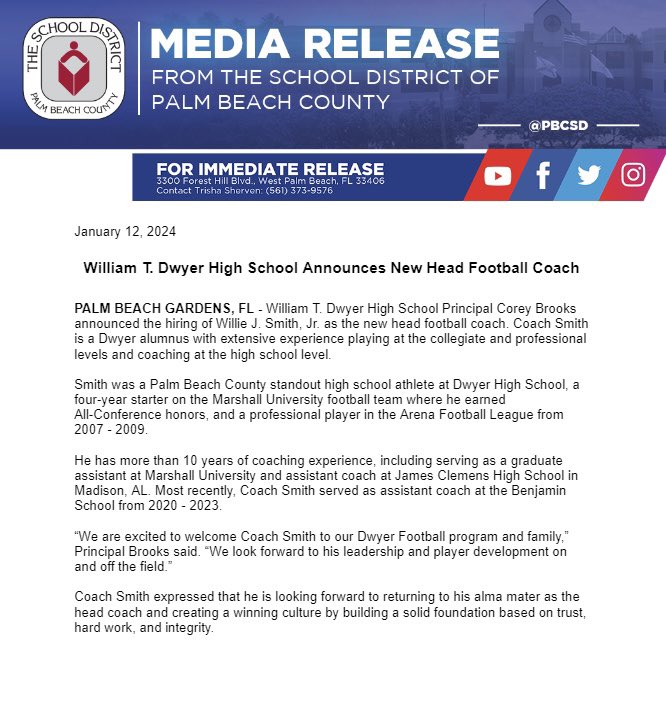 William T. Dwyer HS Athletics tweet media