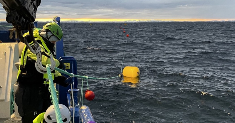 DNV_Group's tweet photo. The search for effective and sustainable solutions for #carboncapture and storage is intensifying. This offshore facility in Norway is being used to test how large-scale kelp cultivation can become a cost-effective and sustainable ocean-based #carbonremoval solution.