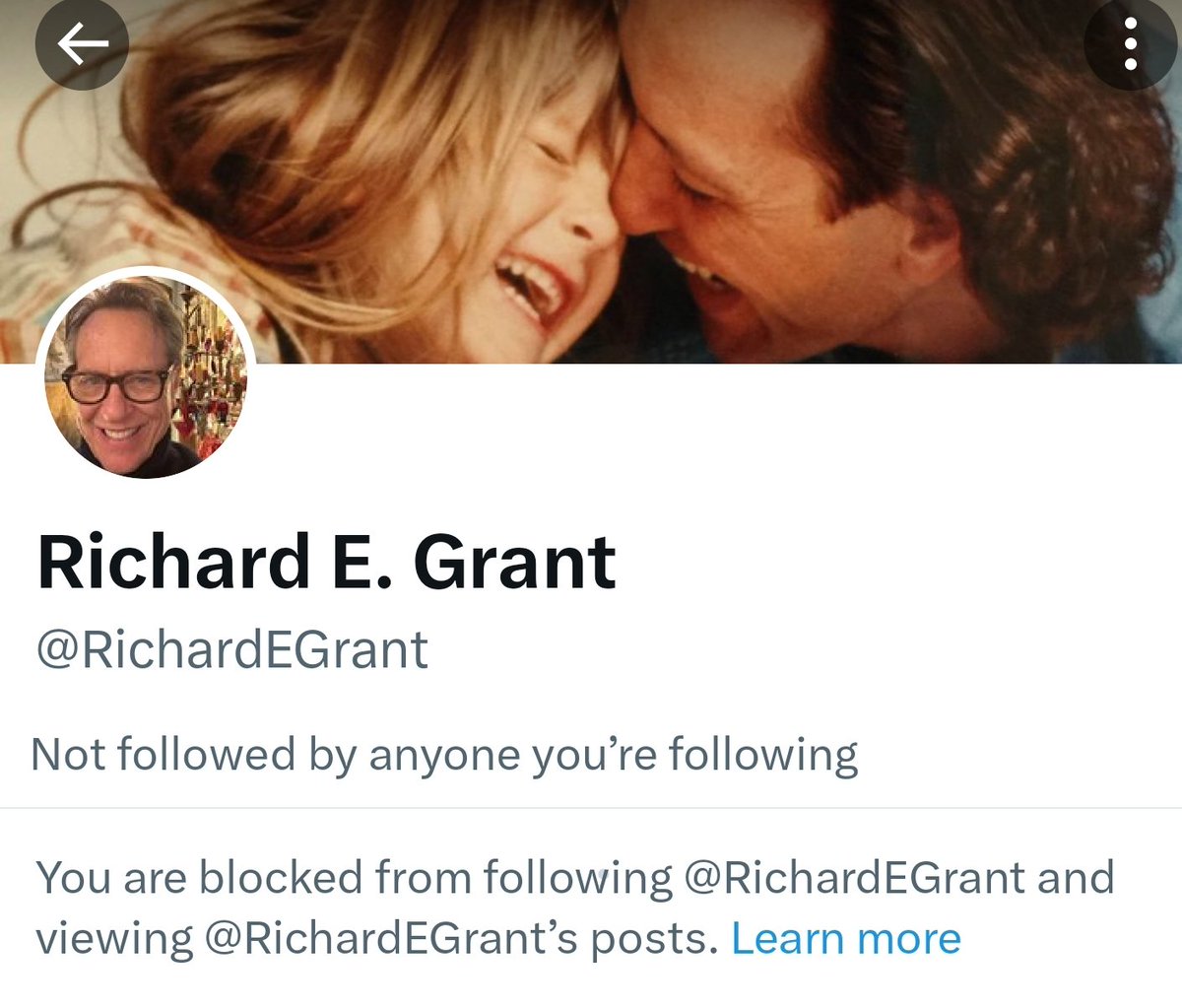 IainRayner1's tweet photo. @RichardEGrant Can't believe this post got me blocked, I hadn'teven tagged @DaftLimmy https://t.co/grC8sms50O