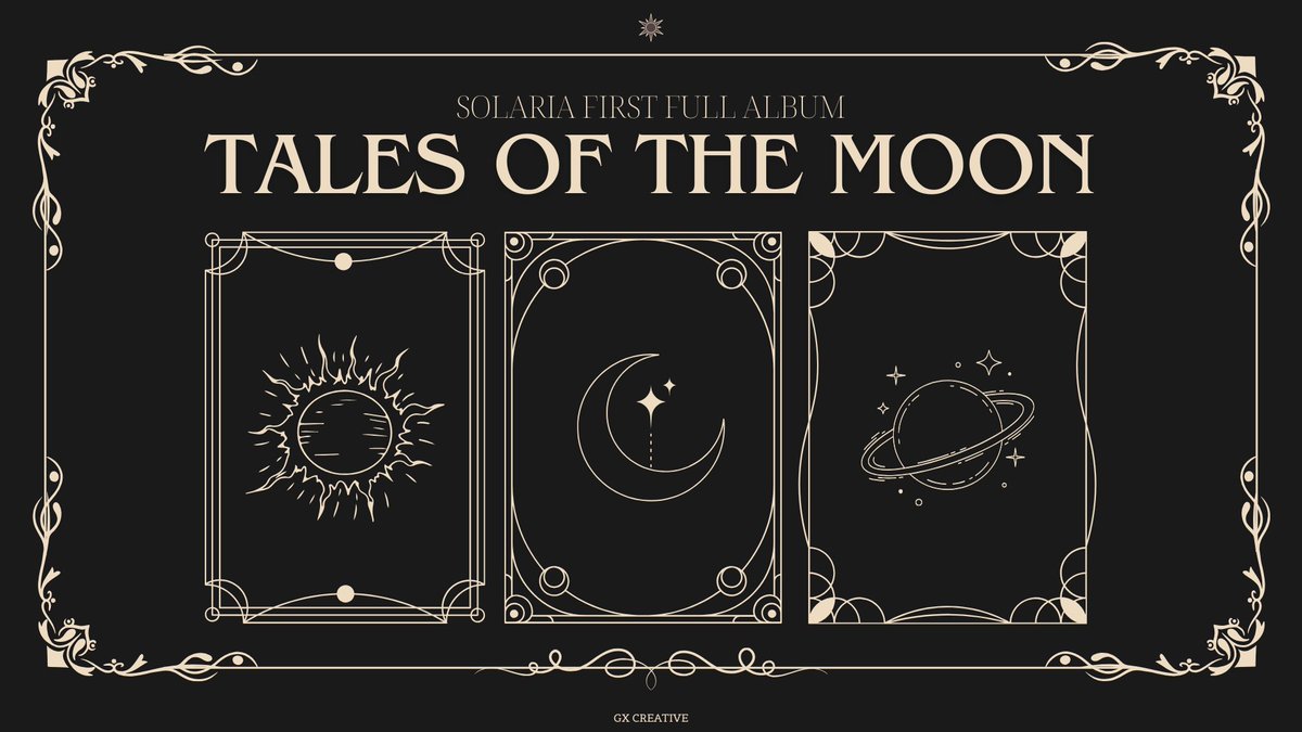 GXCREATlVE's tweet photo. [Intro Photo]

SOLARIA First Full Album 
"Tales Of The Moons"  

23.01.2024

#SOLARIA #FKPOP https://t.co/qJwpoMdJd5
