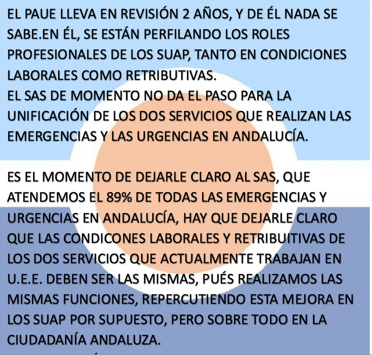 meroca_yebenes's tweet photo. Plan Andaluz de Urgencias y Emergencias (PAUE), para cuando????
#MismasFuncionesMismasCondiciones
#MareaAzul
#PAUEYA
@LinaGarcia_AND
@EFragero https://t.co/ChSSkkPcMO