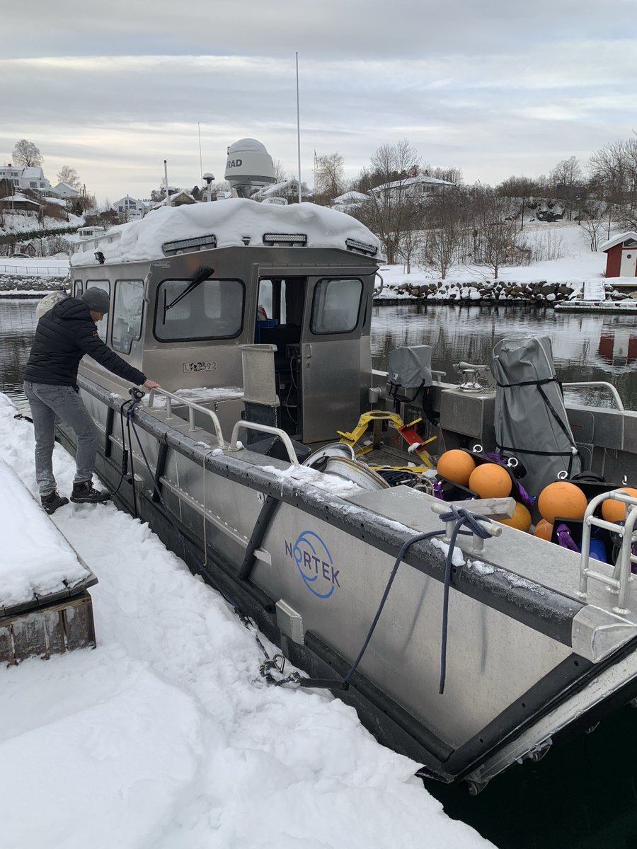 NortekNews's tweet photo. We've been experiencing freezing temperatures and lots of snow in Norway! ❄️ While most people are digging out their cars, our field team has been removing snow from our boat so they can get out on the water. Testing our instruments doesn't stop in the winter! https://t.co/dxPxznzAew