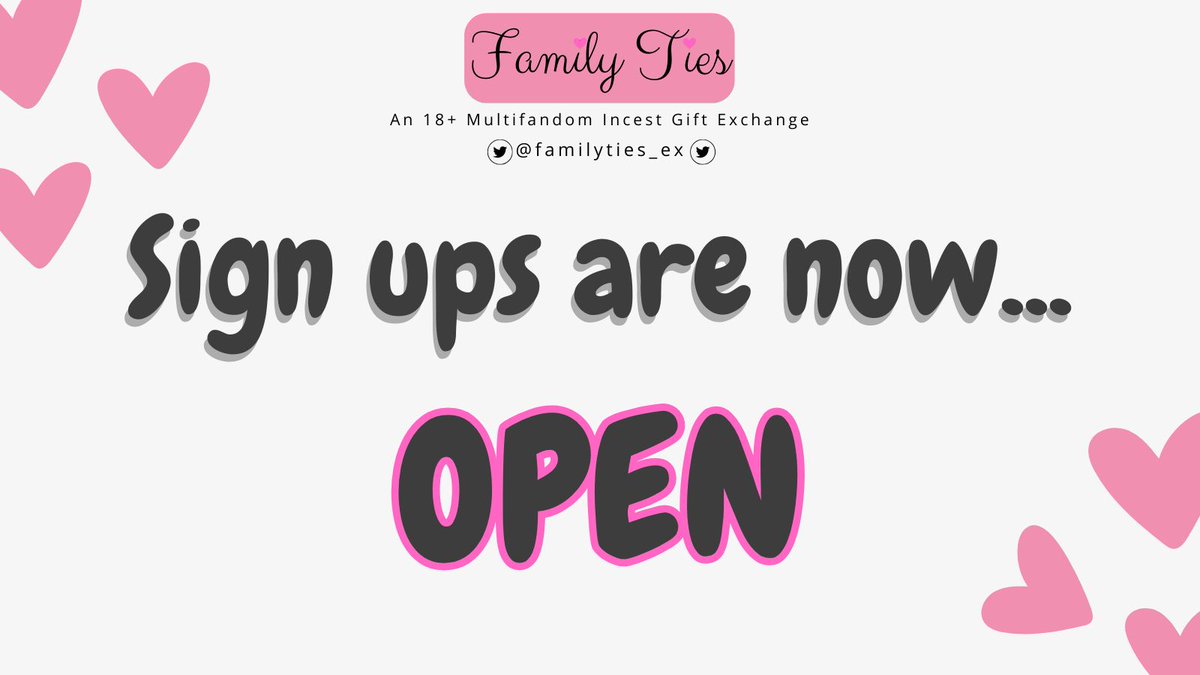 💖 SIGN UPS OPEN 💖  

We can't wait to welcome you to the family - sign-ups are now open until February 2nd!

🔗: buff.ly/3tFyFv6 

#familytiesex2024