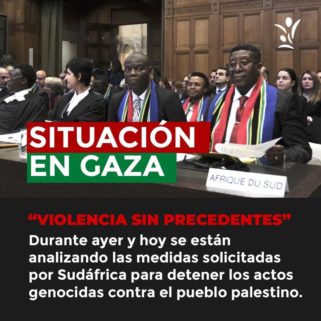 "Violencia sin precedentes" fueron las palabras de las autoridades del país africano en la corte internacional de justicia, en cuyo alegato demostraron un "patrón de conducta genocida" desde que Israel lanzó su guerra a gran escala en Gaza.