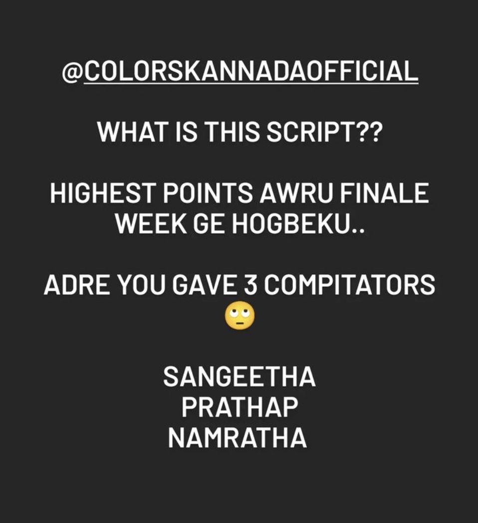 DaredevilMusthf's tweet photo. TTF should have been given to the high scorer. But now Ticket to Finale will be given based on HM votes. Hmm. 

What’s the use of this week’s tasks then?

@ColorsKannada 🤡

#BBK10 #BBKSeason10
@KicchaSudeep  sir pls change this TTF sangi to pratap https://t.co/tJE9TcOl48