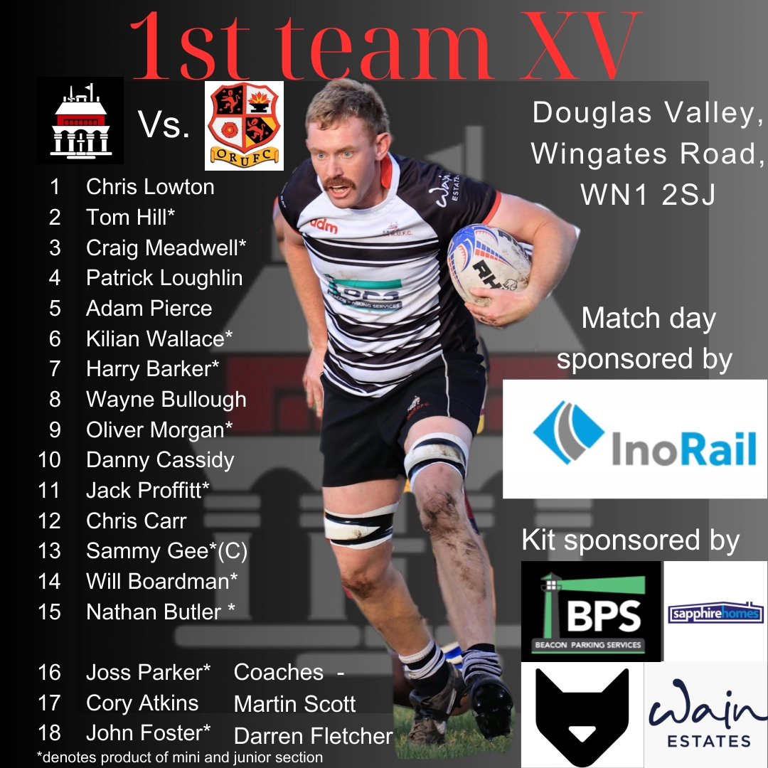 WiganRufc's tweet photo. 💥💥💥Team Announcement 💥💥💥

Wigan RUFC 1st host @OrrellRUFC 1st, 
Kick-off 2:15pm

Wigan RUFC 2nds host @TyldesleyRUFC  2nds
Kick-off 2.15pm

Match day sponsored by https://t.co/HPUWCupRl3 

#wiganrufc #wiganjuniors #upthepigs #rugbyunion #lads #rugby #supportyourlocalclub https://t.co/sbzjRYINpa