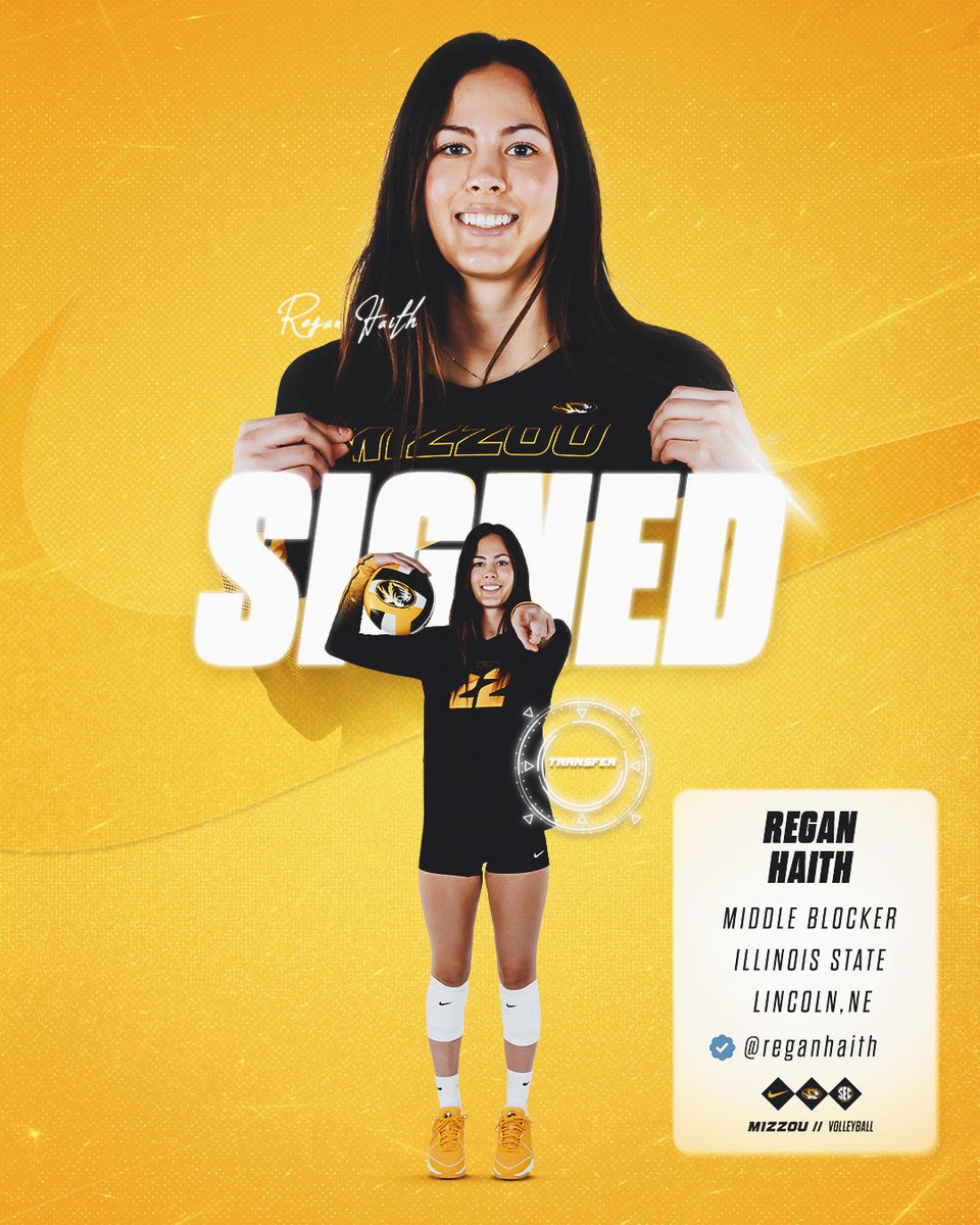 Welcome to the Mizzou Family, Regan Haith!!

Haith, an All-Missouri Valley Conference middle blocker from Lincoln, Nebraska, heads to CoMo after spending the past two seasons at Illinois State.

📰: bit.ly/4aT7Ofw

#MIZ 🐯🏐 | <a href="/reganhaith/">Regan Haith</a>