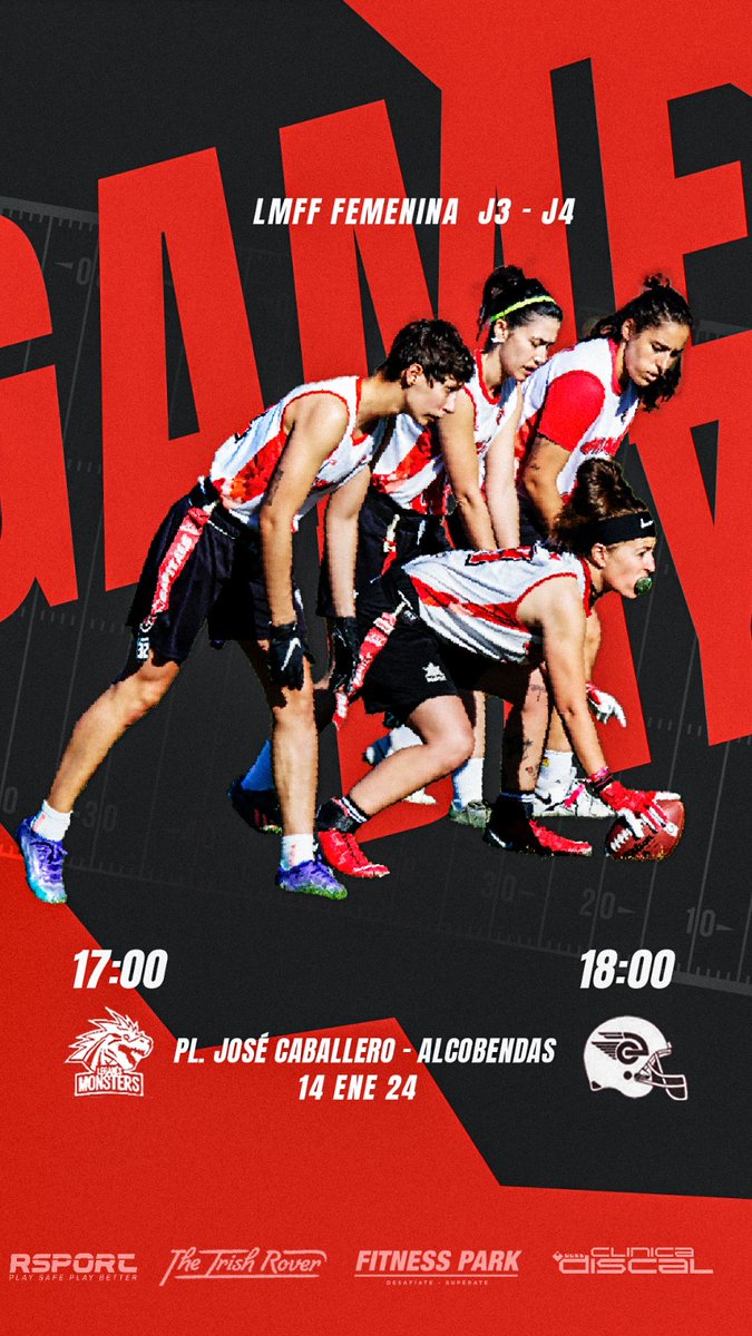 MadridCapitals's tweet photo. ❤️‍🔥GAME DAY❤️‍🔥
Este domingo 14 de enero tenemos una cita en Alcobendas, nuestro equipo de Flag femenino se enfrenta en la tercera y cuarta jornada de Liga a @LeganesMonsters y a @camioneroscosla, a las 17 y a las 18.

📍Polideportivo José Caballero

@TheIrishRoverM 
#GoCaps https://t.co/bJklxpyRcb