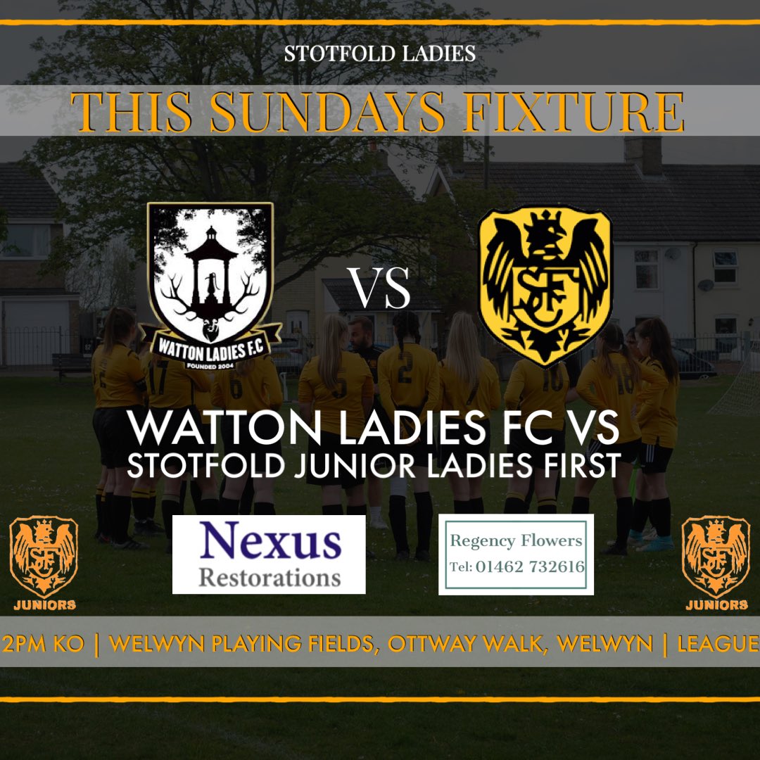 🚨Sunday’s match day, first game of 2024!🚨

🆚 Watton ladies fc   
🏆 League 
⏰ 2pm KO
📍Welwyn playing fields, Ottway walk, Welwyn

Would be great if you could come along and support the ladies in the first game back of the new year💛🖤