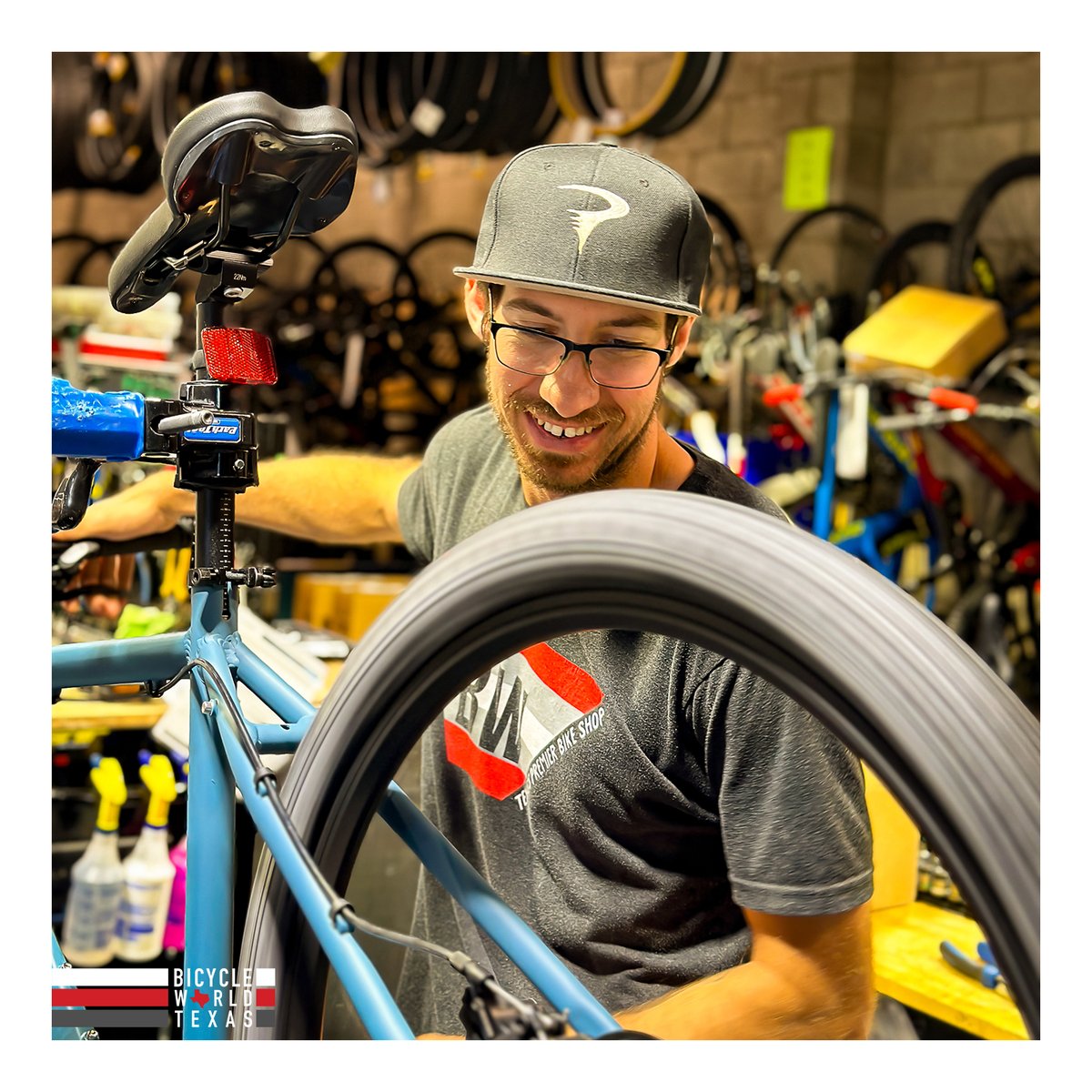 It's a great time of the year to get your bike serviced!  Come ask all the questions, drop your bike off and let our staff get it dialed in while this cold weather blows through.  For menu options you can head to VisitBicycleWorld.com.  #LetsRide