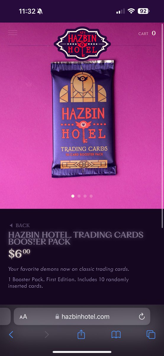 sammy5079's tweet photo. YOU CAN NOW BUY INDIVIDUAL BOOSTER PACKS😈 Bag secured before some scalps them💅🏼😭😭#hazbinhotel @HazbinHotel @VivziePop #vivziepop https://t.co/rlj93eRQ62