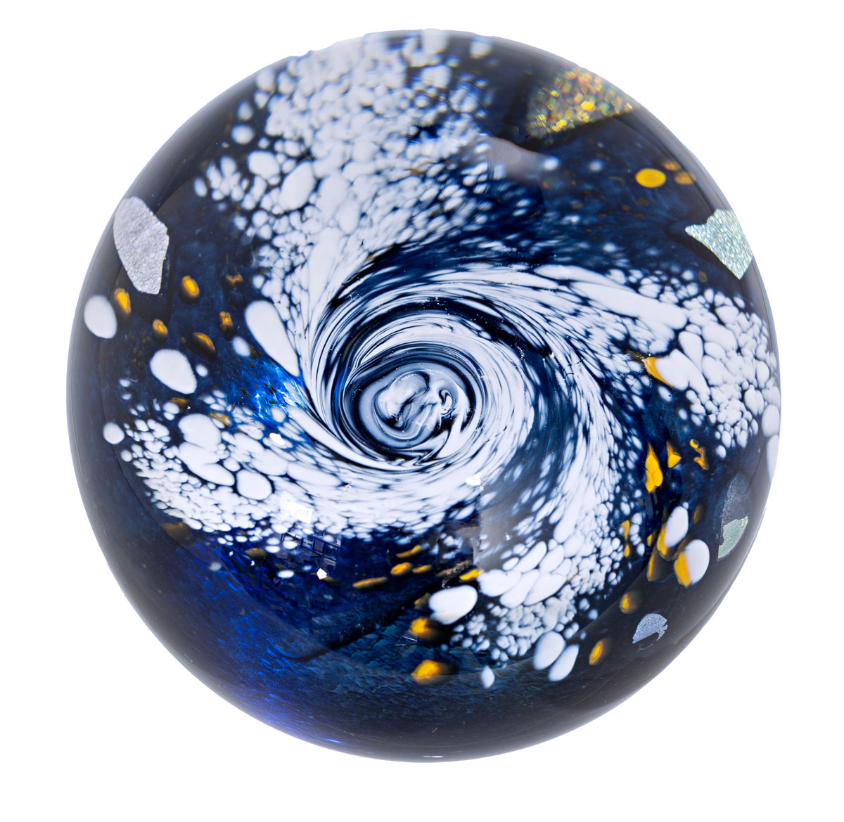 CaithnessGlass's tweet photo. Recreate the celestial beauty of the Milky Way with this stunning paperweight from Caithness Glass. Handcrafted in Scotland, dark blue glass with wisps of white to depict an abstract vision of the Milky Way galaxy. https://t.co/xazo7liAEI