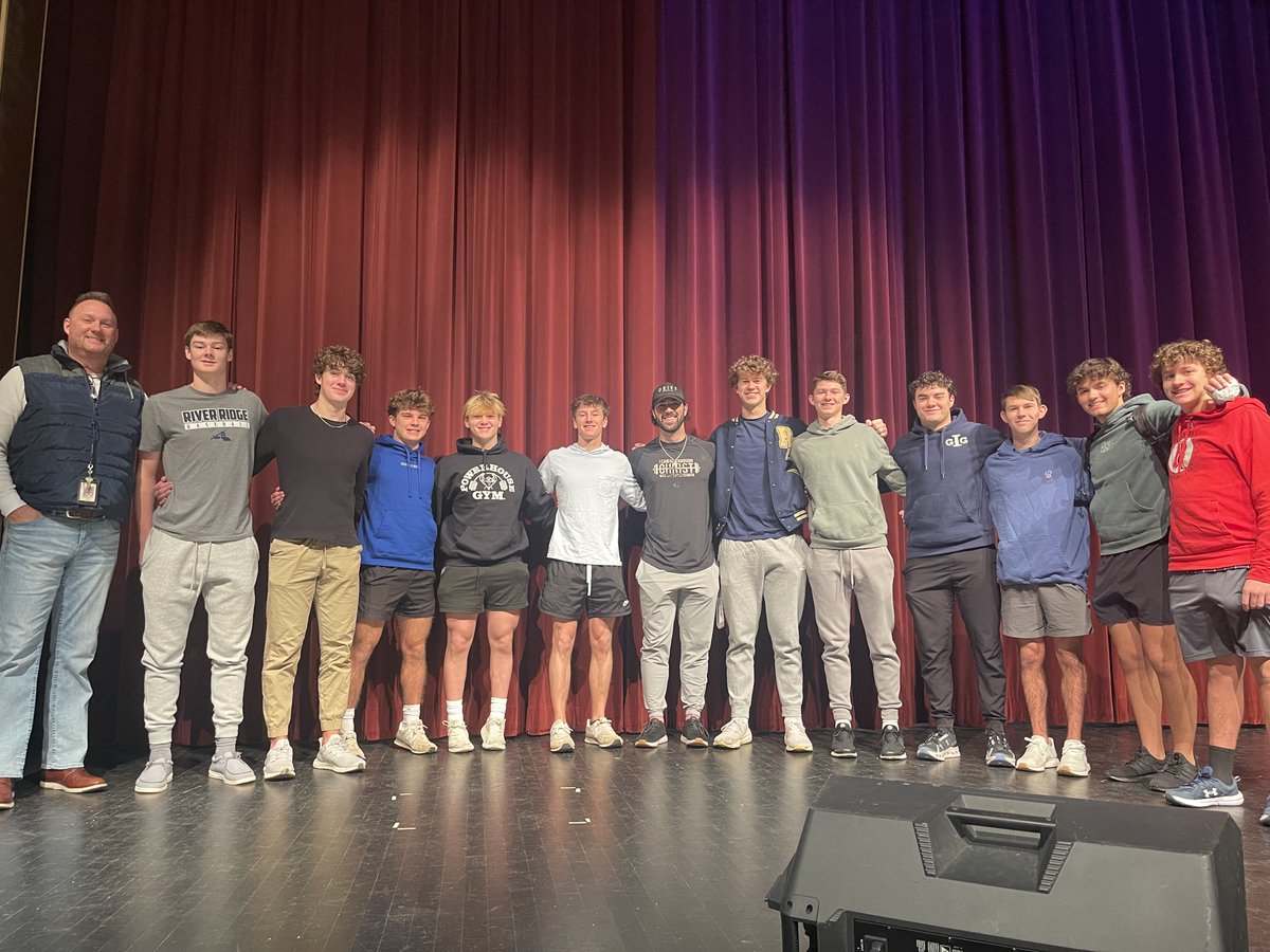 River Ridge Baseball (@rrhs_baseball) on Twitter photo ⚔️Big shoutout to <a href="/Connor_Pav/">Connor Pavolony</a> who came to speak at FCA! Thank you for sharing your word and inspiring us all!
#GoKnights ⚔️Big shoutout to <a href="/Connor_Pav/">Connor Pavolony</a> who came to speak at FCA! Thank you for sharing your word and inspiring us all!
#GoKnights