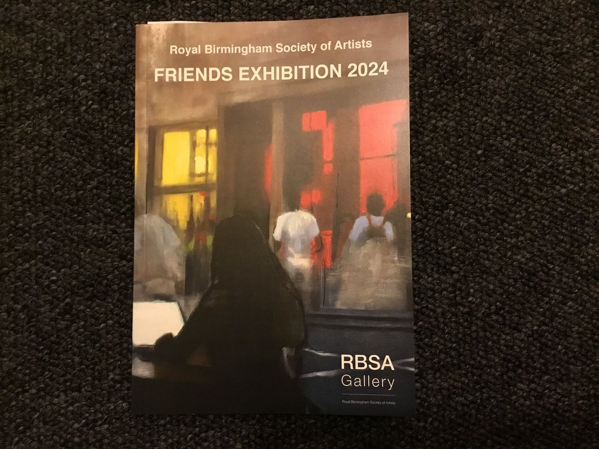 A top evening at the Friends Exhibition in Birmingham. Me with painting, the gang and the brochure . @rbsagallery