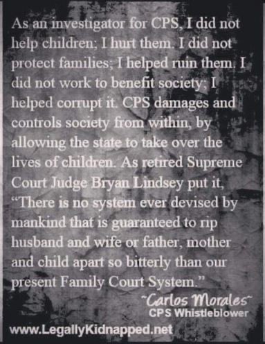 #CPS #FamilyCourt #FosterCare Social Worker System Complicit in #ChildTrafficking #ChildEndangerment #ChildAbuse & Profiting Off Of Children:

States CPS Damages & Corrupts Society From Within by Allowing the State to Take Over the Lives of Children

Small Sample of Abuse: