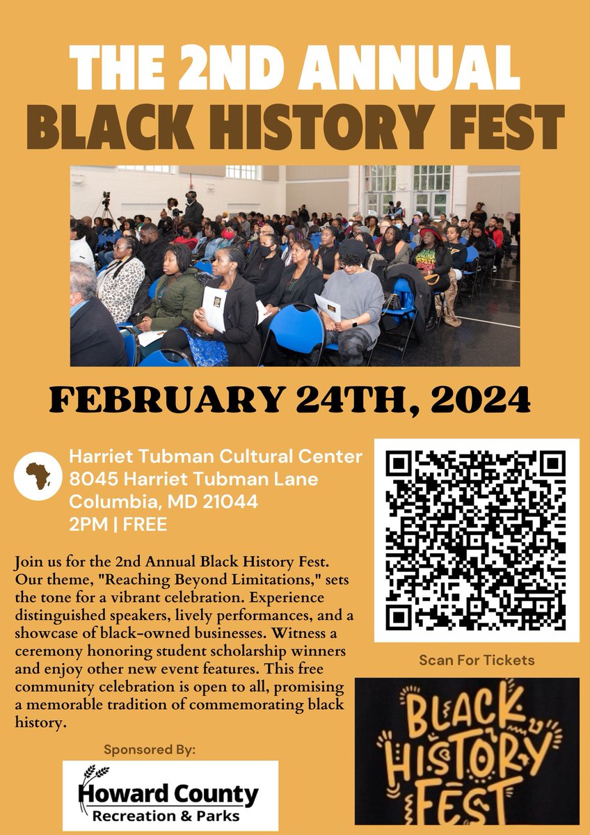 WildeLake_BSAP's tweet photo. Howard County Recreations and Parks is hosting their 2nd Annual Black History Fest. https://t.co/z7RdzpL7iH