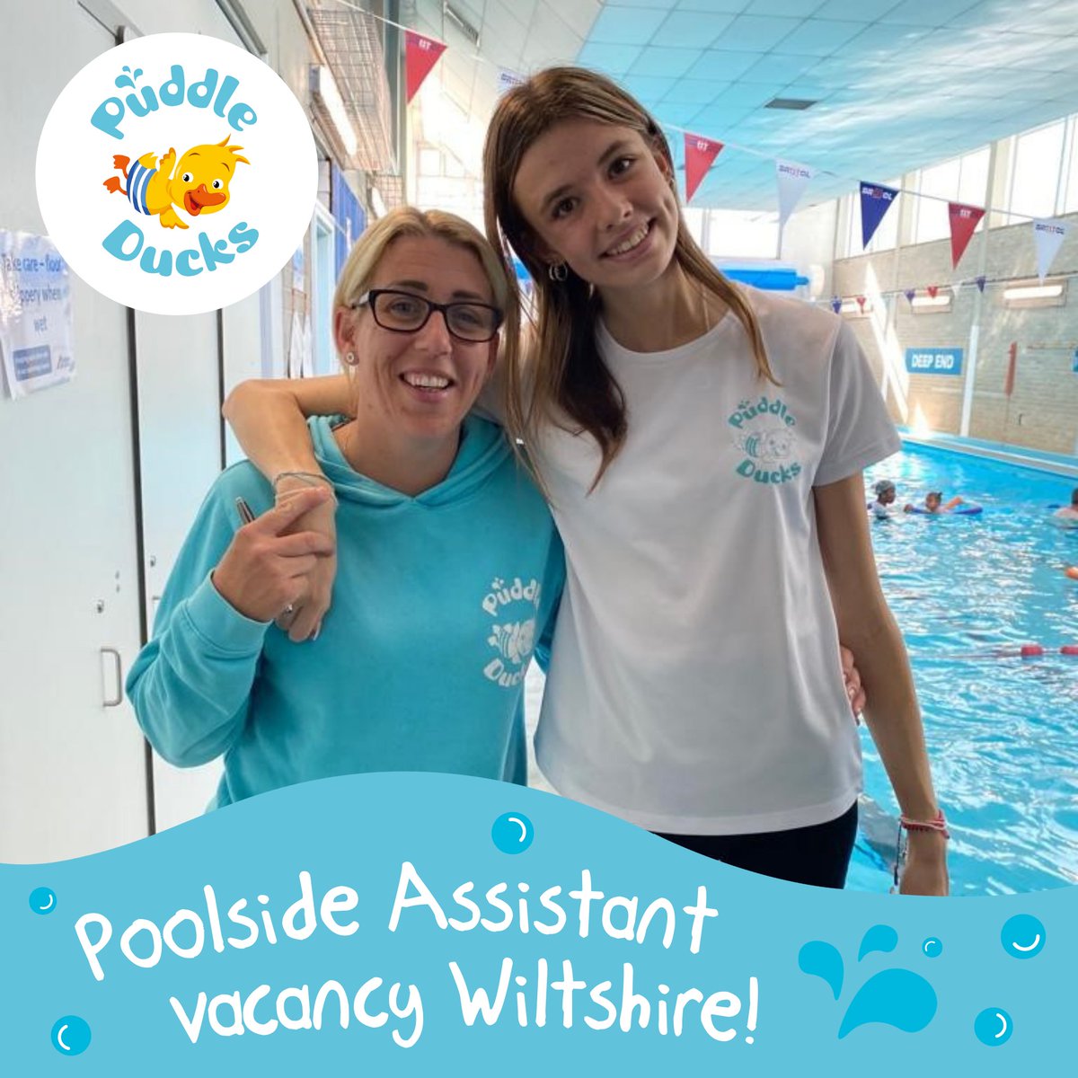 Poolside Assistant - Part time - Saturdays - Wiltshire (at Stonar School in Atworth) A fun, rewarding role up for grabs - with employee discounted swim lessons! More info email jenny.blythe@puddleducks.com and puddleducks.com/workwithus #wiltshirejobs #parttimejobs #jobsearch