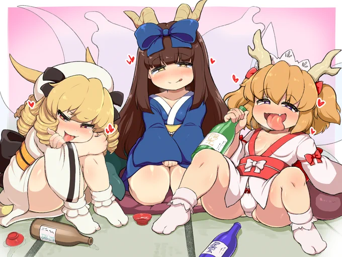 おまけのえっちな顔した三龍精 