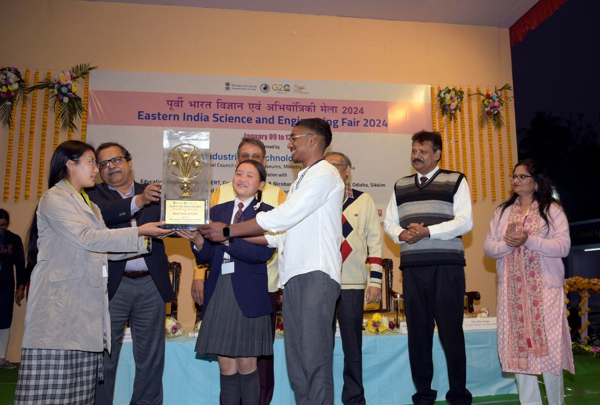 BITMKolkata's tweet image. Moments from the Valedictory Session of Eastern India #ScienceFair and Science &amp;amp; #EngineeringFair 2024 - at @BITMKolkata , a Unit of @ncsmgoi , @MinOfCultureGoI - on January 12, 2024.

#AzadikaAmritMahotsav #EISF2024 #SEF2024