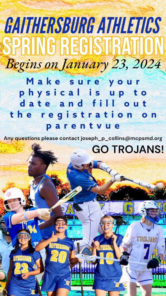 Attention all Troans! Spring registration opens on 1/23/24. Spread the word!