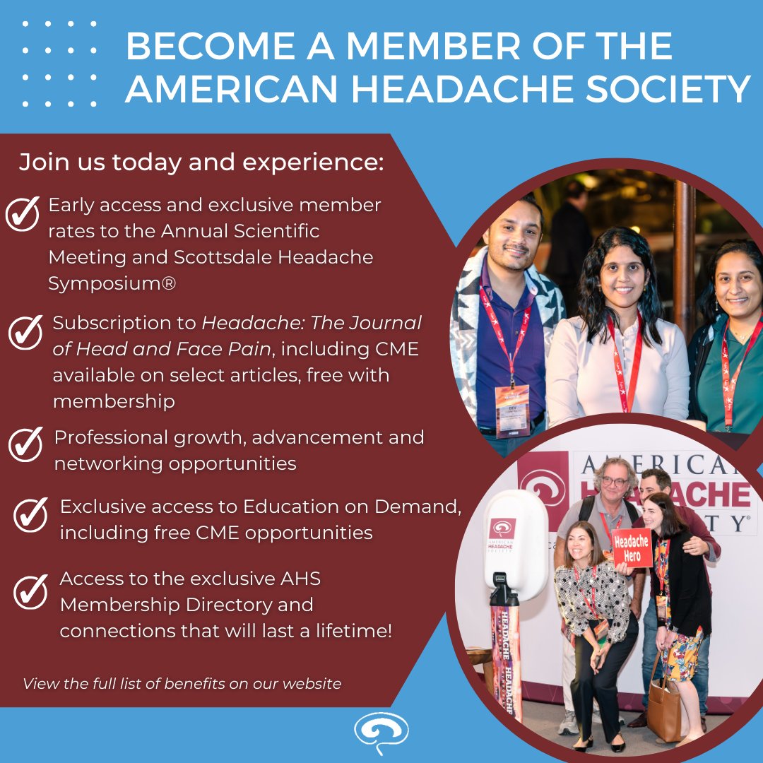Kick off the new year by joining AHS! Be part of a community dedicated to improving lives affected by #migraine and #headachedisorders. Explore opportunities for professional growth, research, and education. Join us here: bit.ly/joinAHS #NeuroTwitter